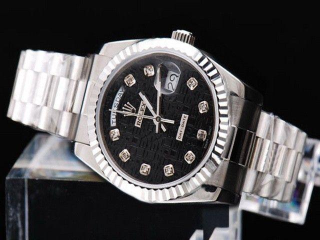 Black Rolex Logo - Rolex New Replica Watch Oyster Perpetual Black Rolex Logo Dial And ...