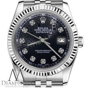 Black Rolex Logo - Women's Rolex 26mm Datejust 18K & SS Jubilee Black logo Dial with ...