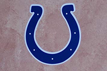 Horseshoe Team Logo - FATHEAD Indianapolis Colts Team Logo Official NFL Vinyl