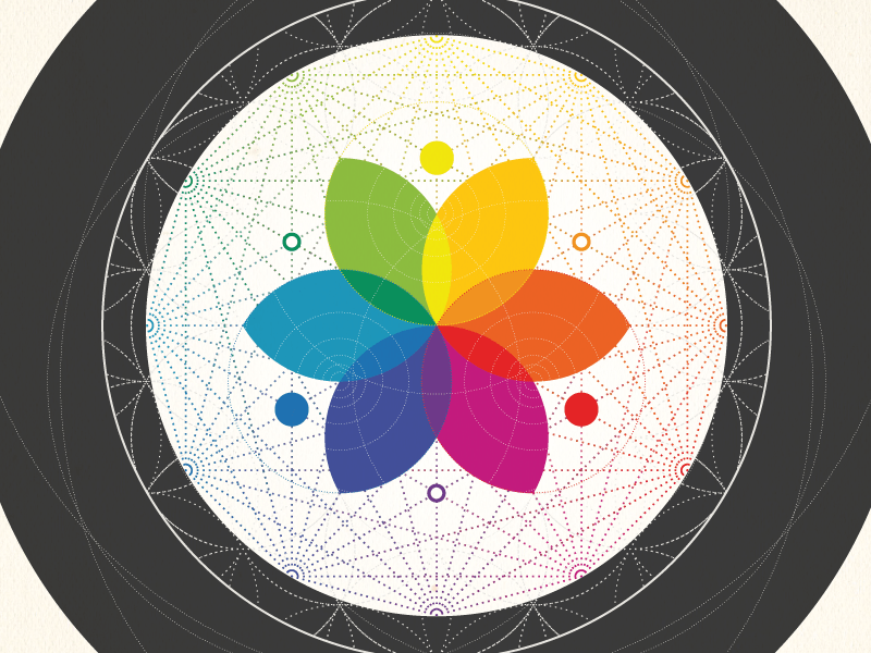 Color Wheel Flower Logo - Color Wheel of Esoteric Knowledge