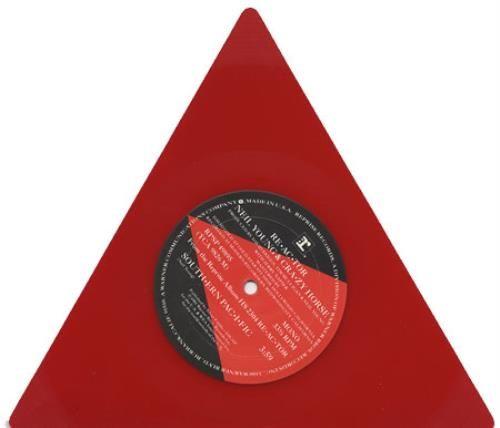 Red Triangle Shape Logo - Neil Young Southern Pacific - Red Vinyl Triangular Shape US Promo ...
