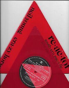 Red Triangle Shaped Logo - NEIL YOUNG Southern Pacific RARE red triangle shaped record