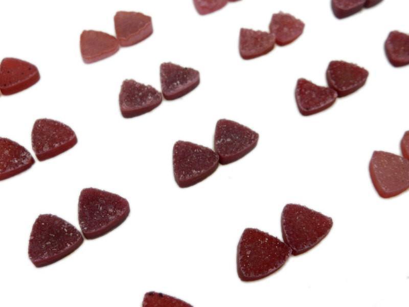 Red Triangle Shaped Logo - Red Triangle Druzy Pair 10mm Triangle Shaped Druzy