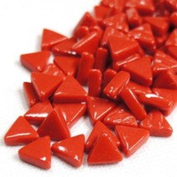 Red Triangle Shaped Logo - MINI Cherry Red Triangle Shaped Mosaic Tiles 10mm//Recycled | Etsy