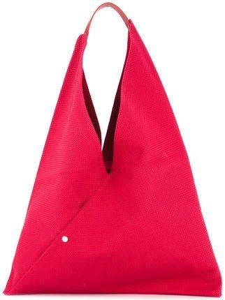 Red Triangle Shaped Logo - Cabas Triangle Shaped Tote