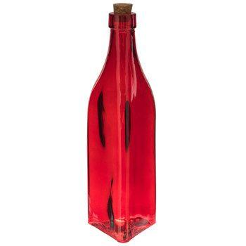 Red Triangle Shaped Logo - Red Triangle Shaped Glass Bottle