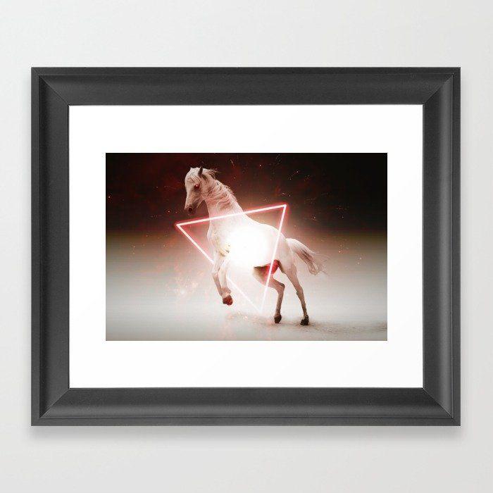 Red Triangle Shaped Logo - Crazy Horse Reactor Red Triangle Shaped by GEN Z Framed Art Print by ...