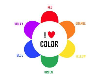 Color Wheel Flower Logo - Printable Color Wheel - Mr Printables