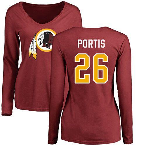 Clinton Maroons Logo - Nike Clinton Portis Women's Maroon NFL Jersey - #26 Name & Number ...