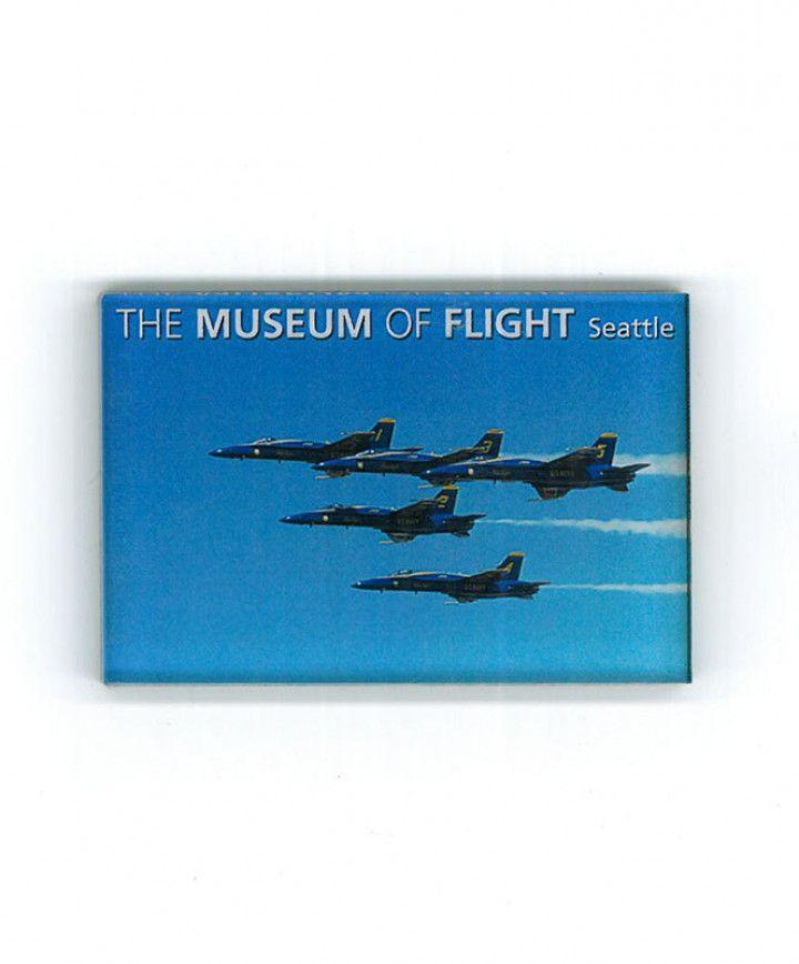 Museum of Flight Logo - F/A-18 Blue Angels in flight magnet