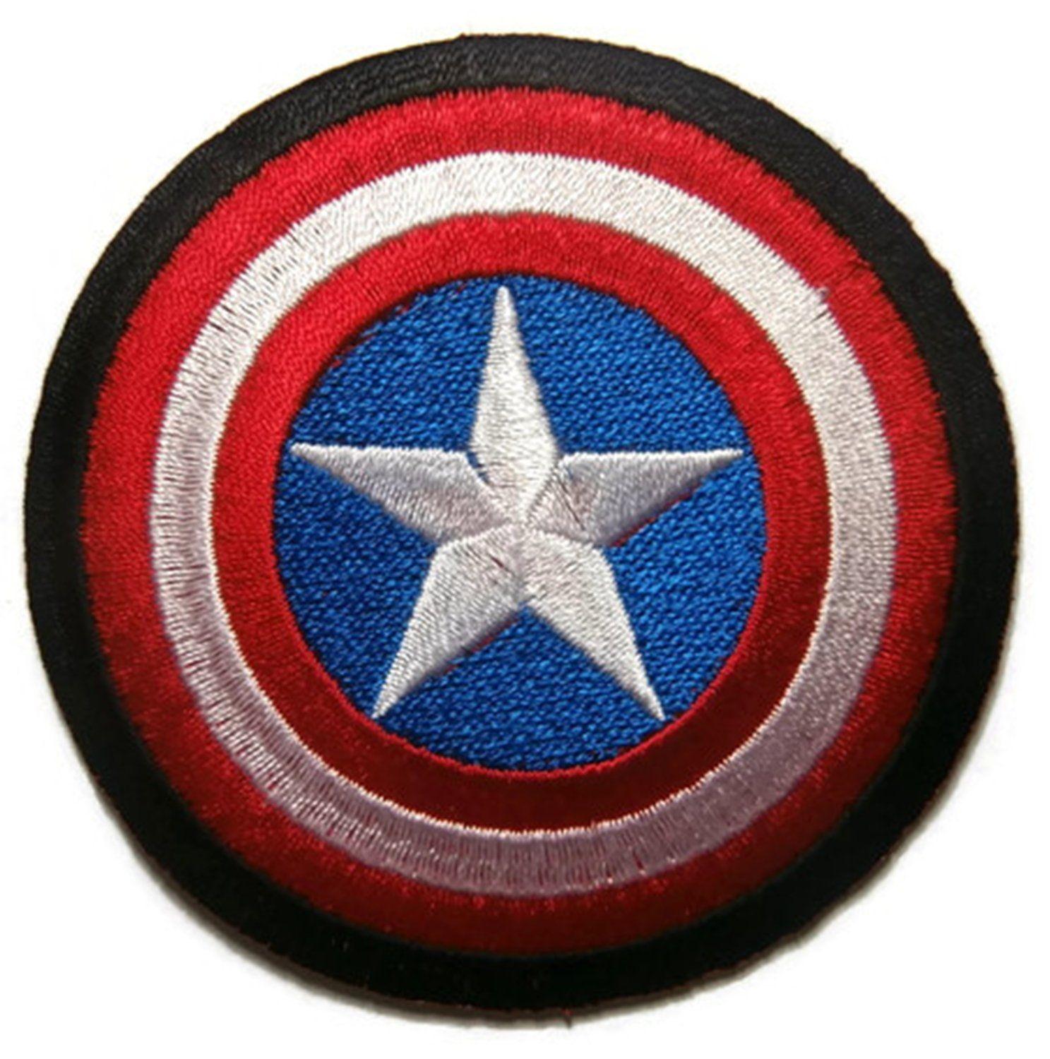Avengers Shield Logo - Amazon.com: captain america patch iron on Sew on Embroidered Patch ...