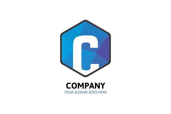 C Company Logo - Hexagon Company Logo - Letter C ~ Logo Templates ~ Creative Market