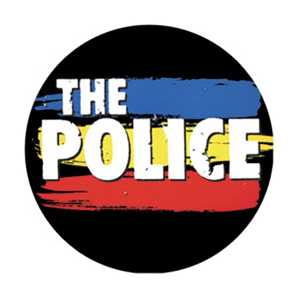 The Police Circle Logo - The Police Striped Logo Button