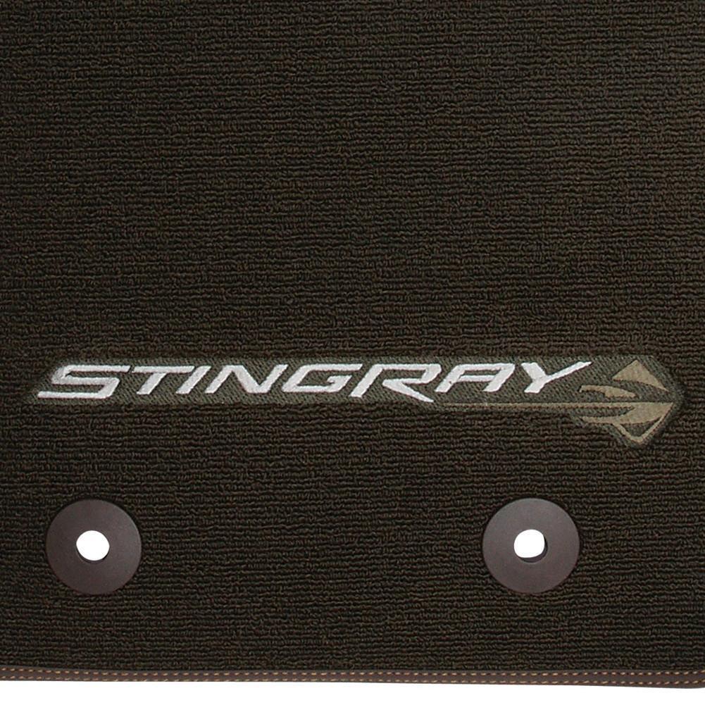 2014 Corvette Stingray Logo - C7 Corvette Floor Mats - Brownstone w/Stingray Logo- FREE Shipping ...
