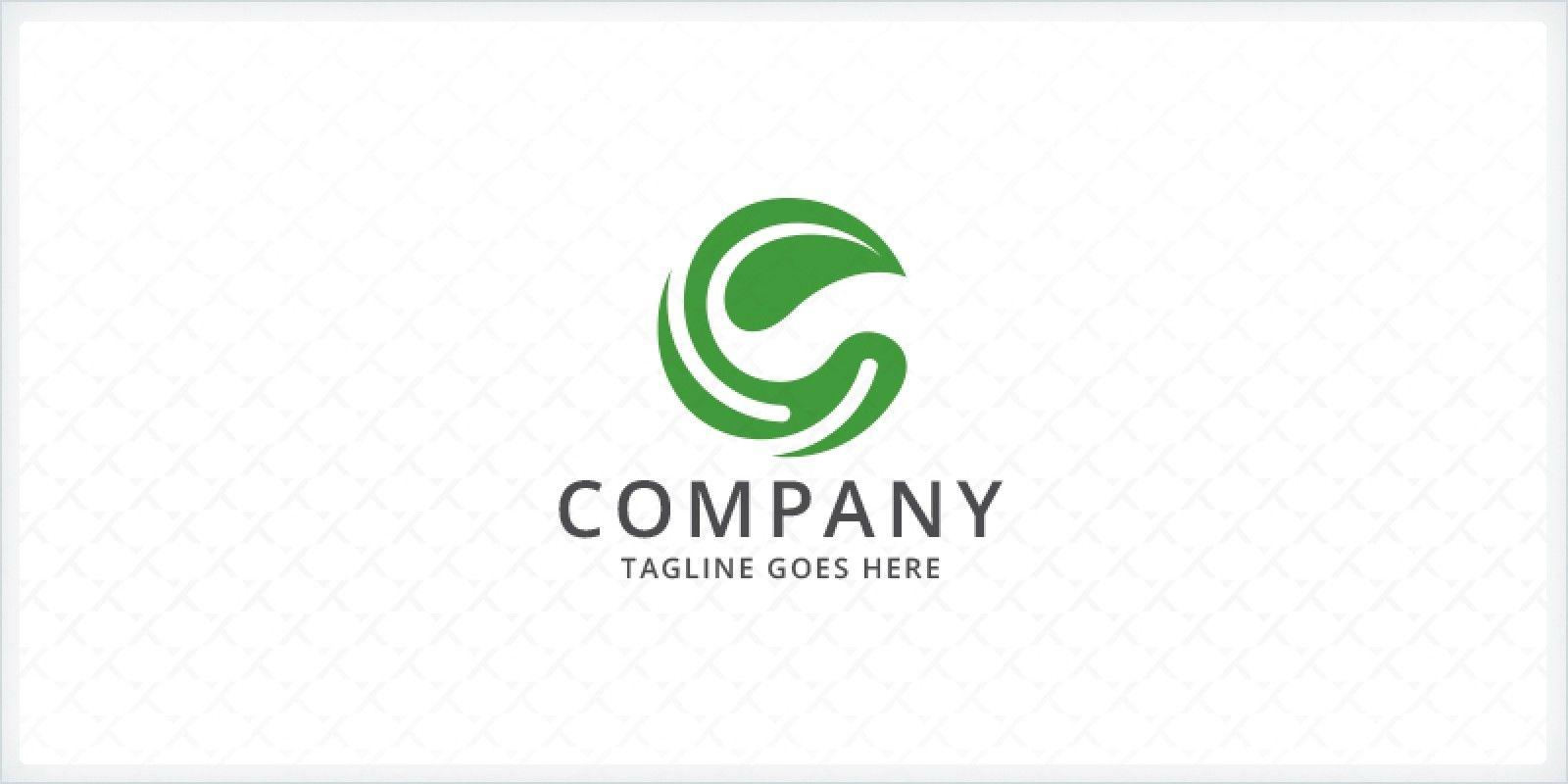 C Company Logo - Letter C Leaf Logo