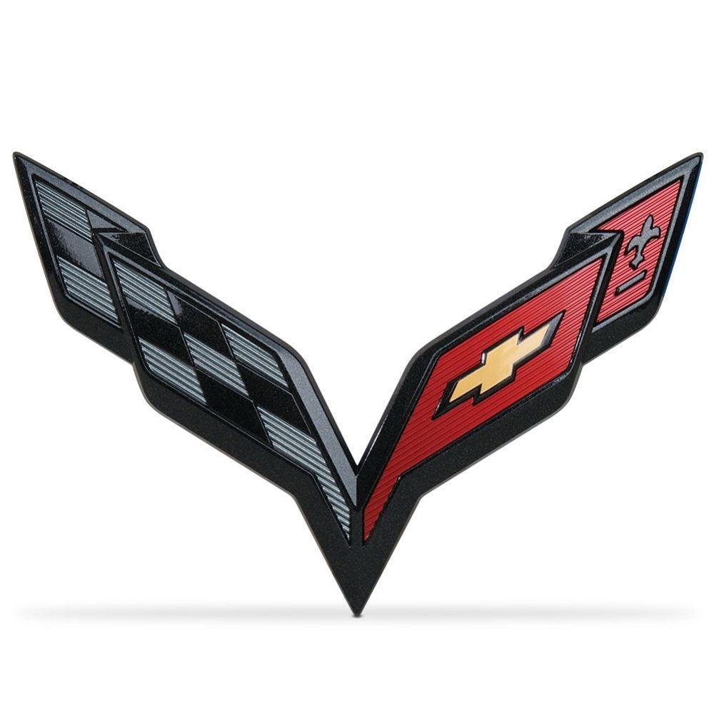 2014 Corvette Stingray Logo - C7 Corvette Stingray / Z06 / Grand Sport 2014+ Cross Flags Emblem ...