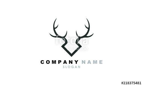 Antler Logo - luxury deer antler