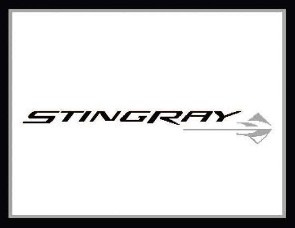 2014 Corvette Stingray Logo - Corvette Stadium Knit Blanket With Vertical C7 Stingray Logo
