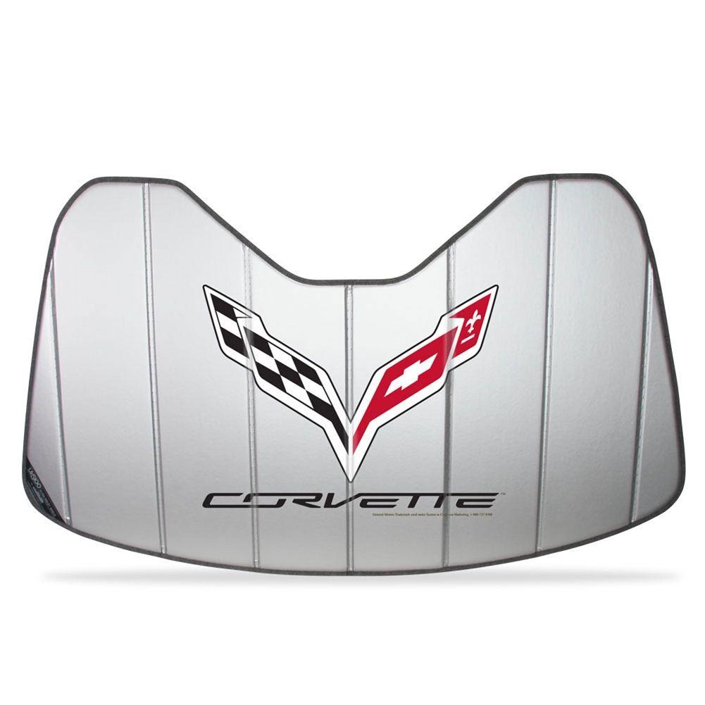2014 Corvette Stingray Logo - C7 Corvette Stingray Logo Accordion Style Sunshade - RPIDesigns.com