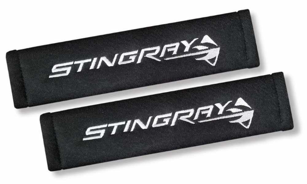 2014 Corvette Stingray Logo - C7 Corvette Seat Belt Shoulder Harness Pad - SouthernCarParts.com