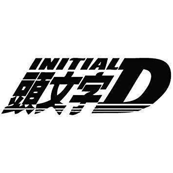 Black D Logo - Initial D Logo - Racer Decal Vinyl Car Wall Laptop Cellphone Sticker ...