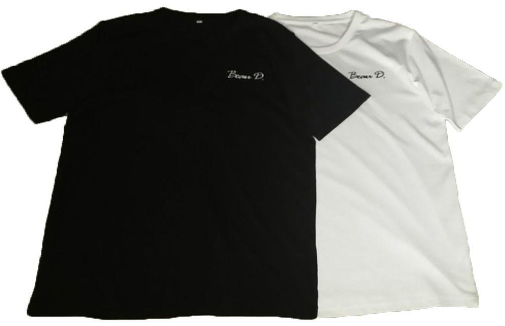 White D Logo - Ladies and Unisex White T-Shirts (Size Medium/Beau D Logo) *SALE ...