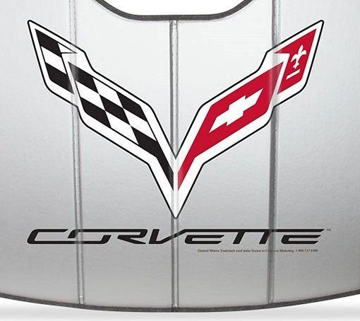 Corvette C7 Stingray Logo - C7 Corvette Logo Accordion Style Sunshade - SouthernCarParts.com