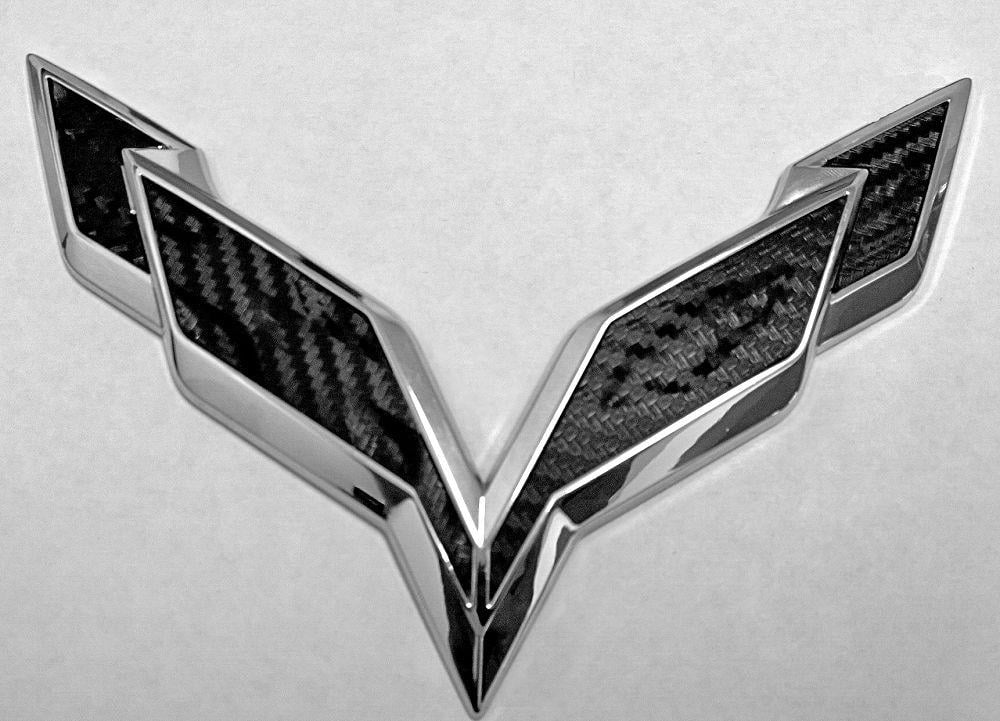 2014 Corvette Stingray Logo - C7 Corvette Stingray Z06 Front Rear Flag Emblem Overlay Sets