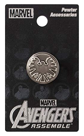 Avengers Shield Logo - Marvel Avengers Shield Eagle Logo Lapel Pin: Amazon.co.uk: Toys & Games