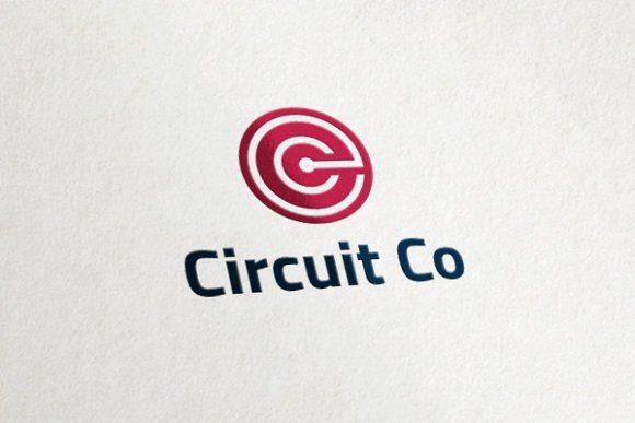 C Company Logo - C Logo - Circuit Company ~ Logo Templates ~ Creative Market