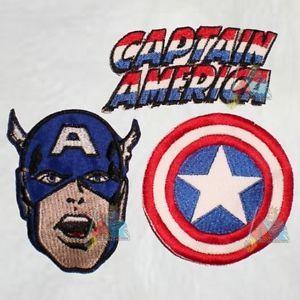 Avengers Shield Logo - Set Captain America Embroidered Patches Marvel Comics Avengers ...