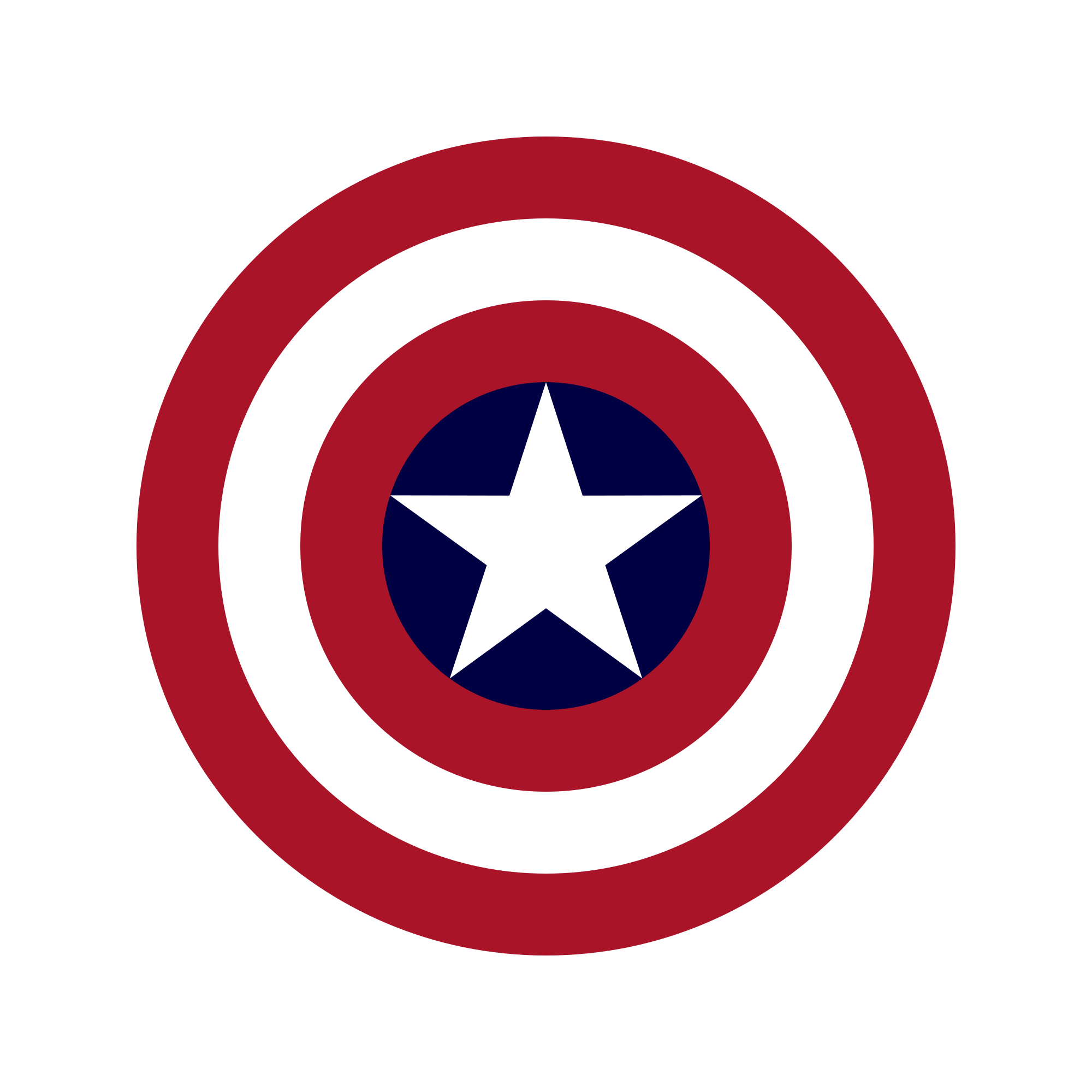 Gold Black and Red Shield Logo - Captain America's shield