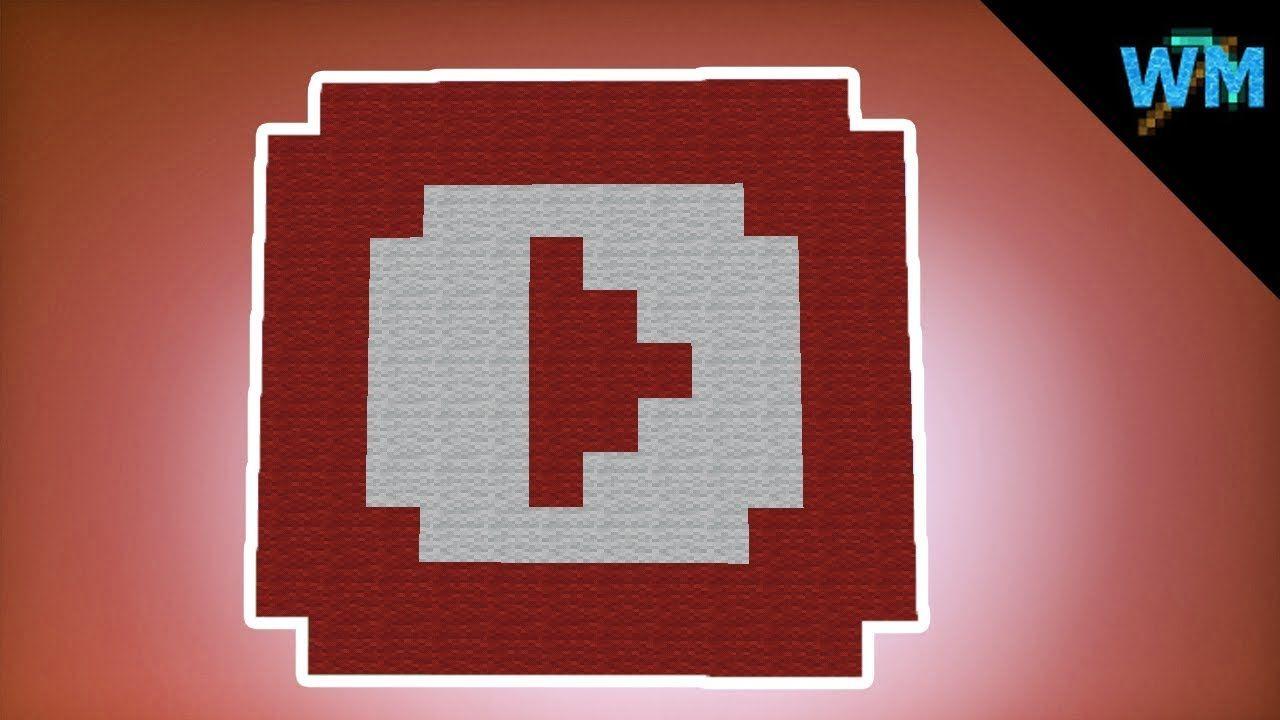 Youtube.com Mini Logo - Minecraft Pixel Art To Build A Mini YouTube Logo