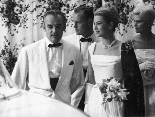 White with Red Cross Ball Logo - 1960 - rainier and grace arrive at the monaco red cross ball | Her ...