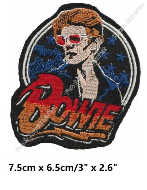 David Bowie Logo - David Bowie Face Logo Iron On Patches ROCK PUNK DIY Embroidered