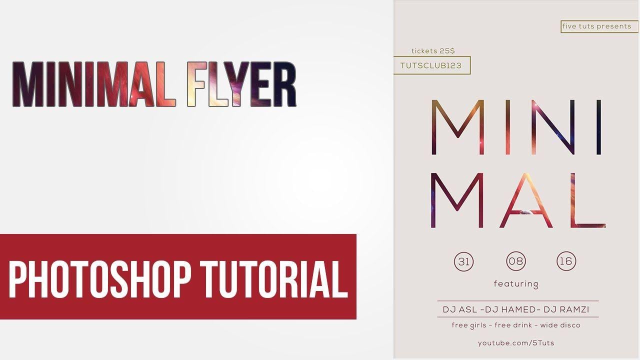 Youtube.com Mini Logo - Minimal Flyer Photohop Tutorial