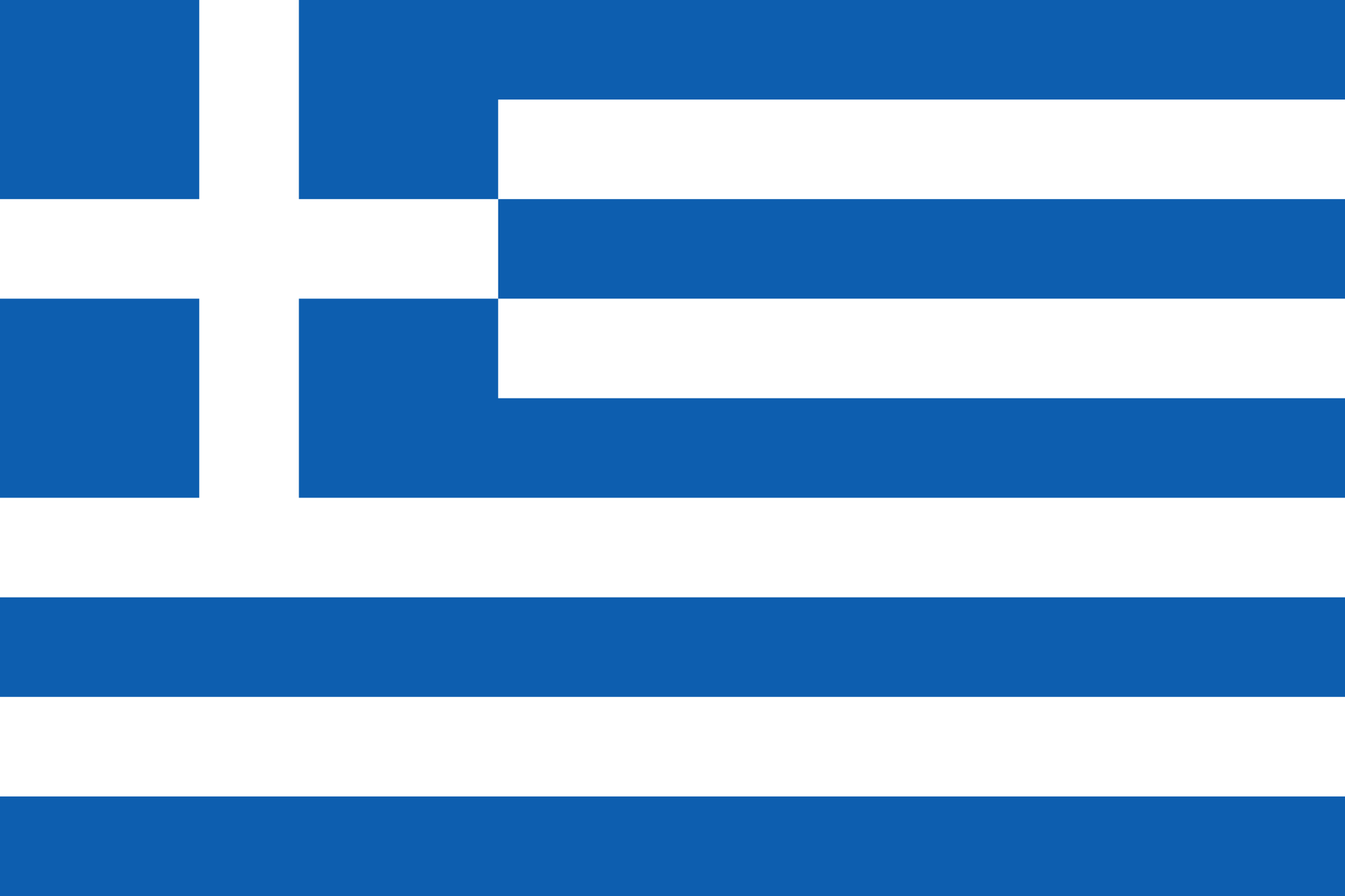 White with Blue Square Logo - Flag of Greece
