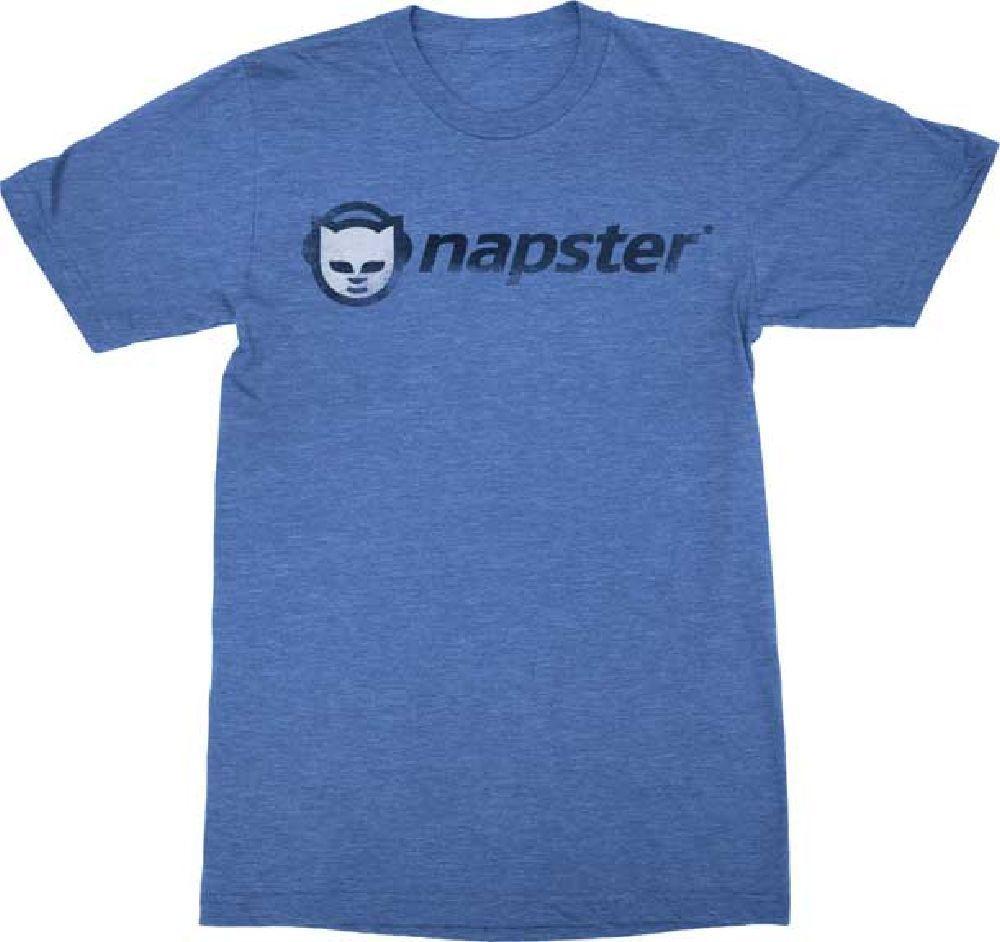 I Can Use Napster Logo - Napster Vintage T-shirt - Napster Logo | Men's Blue T-shirt - Rocker ...