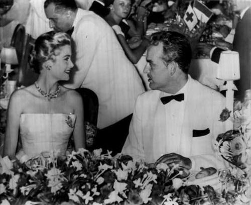 White with Red Cross Ball Logo - 1956 - Grace and Rainier at the Red Cross Ball | My Idols ...