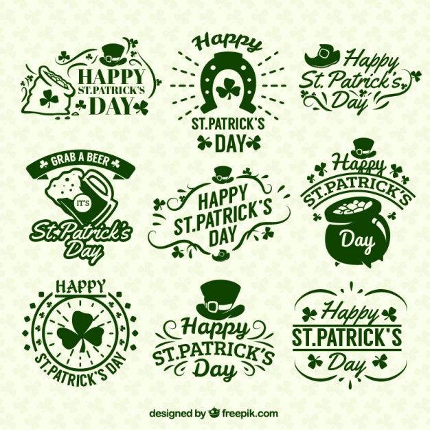 St. Patrick Logo - St patricks day badges Vector