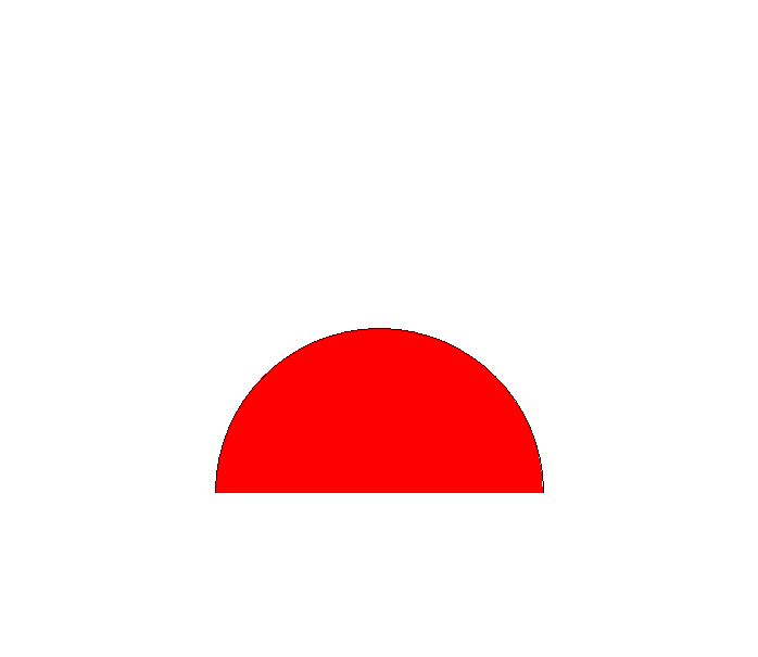 Half Red Circle Logo - Plotting half circles in R