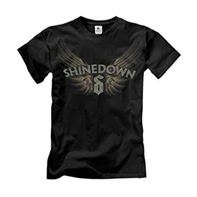 Shinedown Logo - Official T Shirt SHINEDOWN Logo SKETCH Wings S: Amazon.co.uk: Clothing