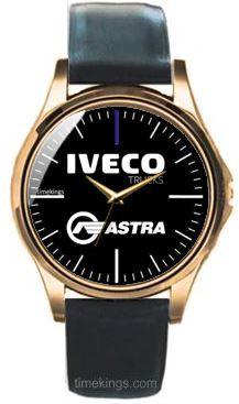 Iveco Astra Logo - Iveco Astra Trucks Logo Gold Leather Watch