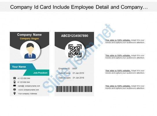 Detail Company Logo - Company Id Card Include Employee Detail And Company Logo And Name