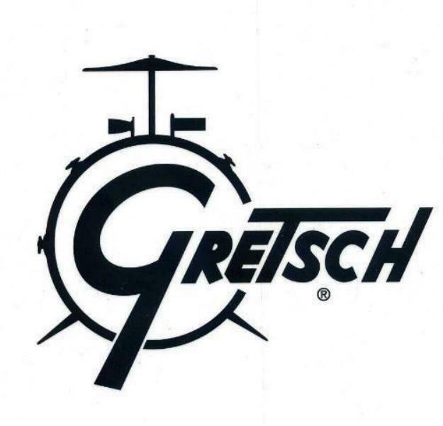 Black G Logo - Gretsch USA Custom Drum Drop G Logo Stick on Black Decal