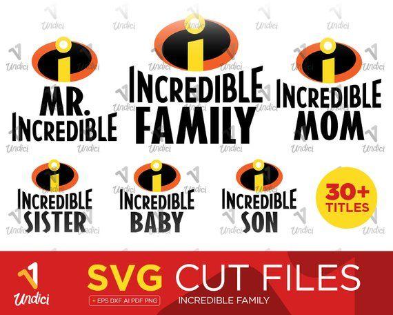 Disney Pixar The Incredibles Logo - The Incredibles SVG. Family Bundle SVG. Mr Incredible. Mrs ...
