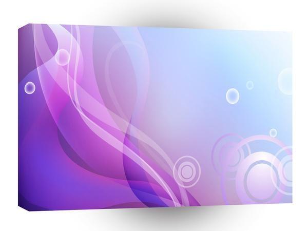 Waves White with Purple Circle Logo - Colours Waves Purple White Circles A1 Xlarge Canvas – CanvasArt4u