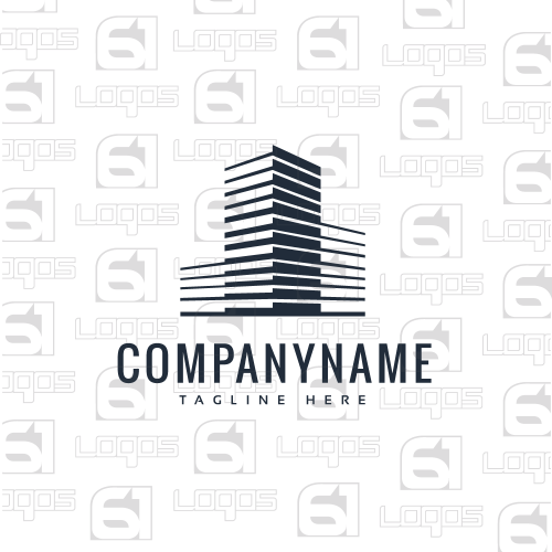 Gold Black and White Construction Logo - Real Estate, Buildings Logo, Construction logo, 2D logo, 3D Logo Art ...