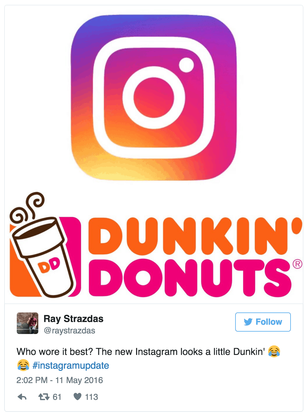 Follow On Instagram New Logo - Crazy Memes On The New Instagram Logo: Love Or Hate It?