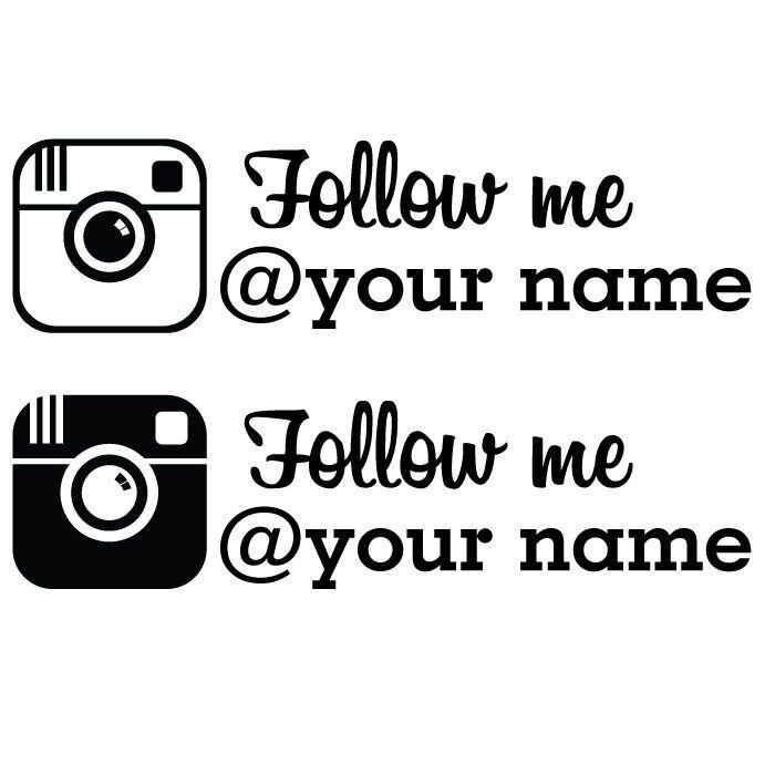 Follow On Instagram New Logo - Follow Me Custom Instagram Decal